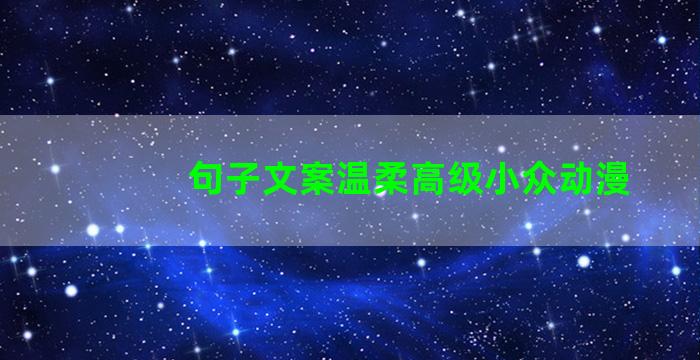 句子文案温柔高级小众动漫